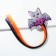 Hallow hair hair clip, strand, “bat”, length 40 cm.
