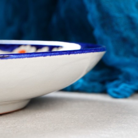Largan Rishtan ceramics "Flowers", 32 cm, blue-3