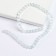 Beads made of natural stone "Cat Eye" set of 50 pcs., 1pc. - 8 mm, white