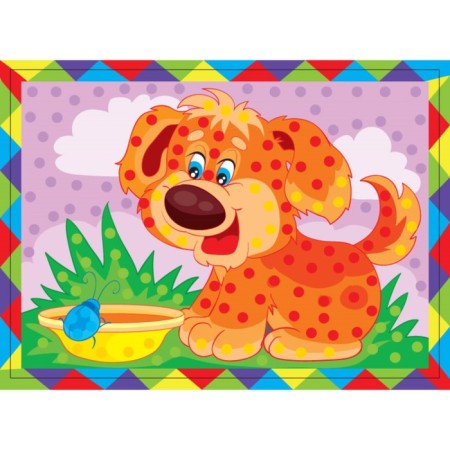 Drawing from the rhinestones "puppy and bugs"-1