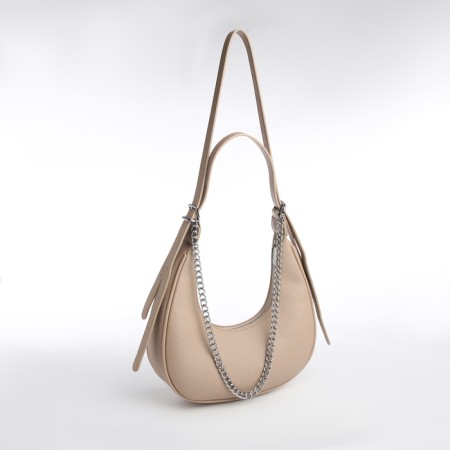 Bag Women's Sobo on the zipper Textura, average size, beige color-6