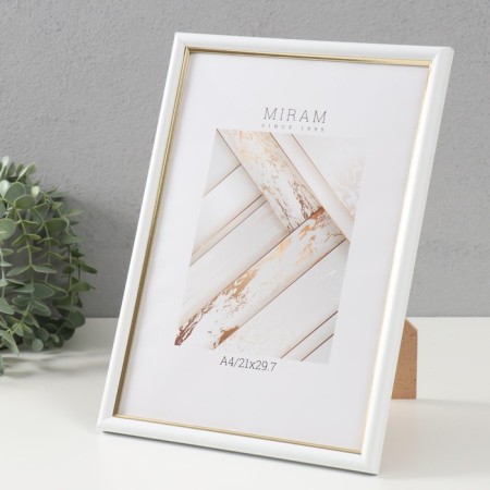 Photo frame Plastic "Mira" 21x29.7 cm, (A4) White (plastic screen)-1