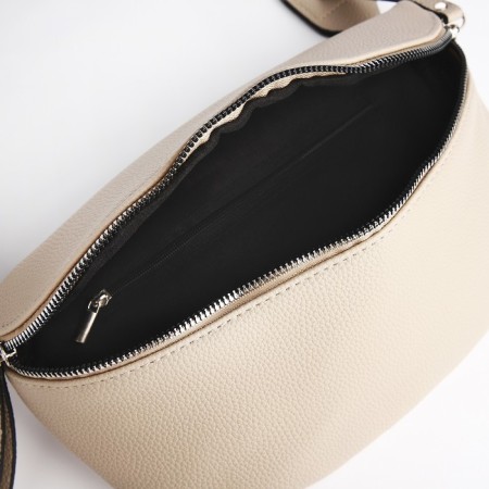 Cross-Bodi Bag on a zipper, beige color-4