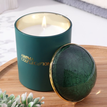 Aromatic candle in a glass "Aroma Collection", 260 g, white tea, in a tube-1