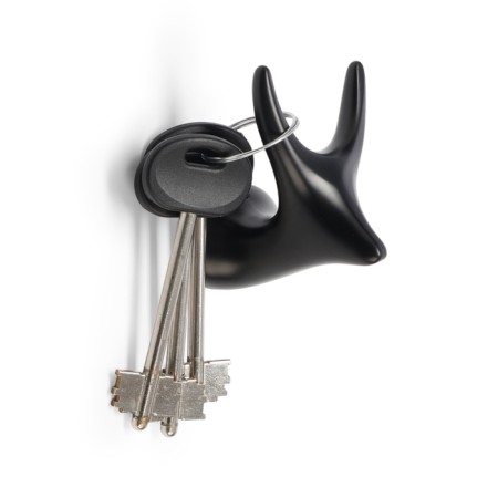 Furniture hook Cappio Bambi, two -rod, zinc, black color-2