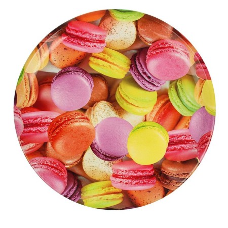 Plastic tray "Makaruns", D = 32 cm, MIX drawing-2