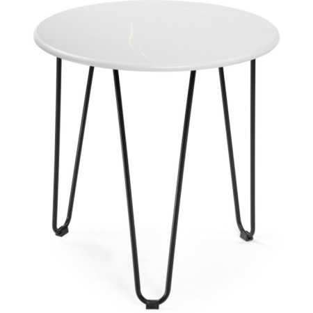 Shani's coffee table quartz beige/metal, black 60x60x62 cm-1