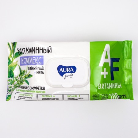 Wet Aura Family napkins with antibacterial effect Big-Pack 180 pcs.-9