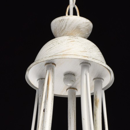 Suspended chandelier "Candle", 5x60W E14, white 52x52x75 cm-4