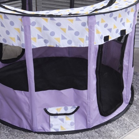 An animal aviary, a tent with a pattern, round, 90 x 55 cm, purple-5