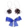 New Year's composition "Blue bow and cones"