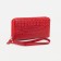 Women's wallet with a zipper, with a pen, red color