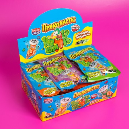 Explosive caramel with a toy and tattoo "Podkolists. Kryak-Schmyak", 1 g