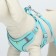 A set with a soft harness, fast-open, m, leash 140 cm, Osh 44-48 cm, og 51-60 cm, turquoise