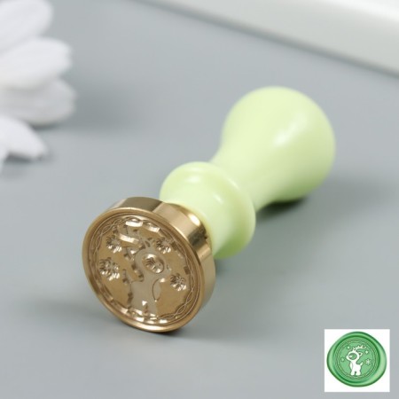 Printing for waxing with a plastic handle "Olenenok and Snowflakes" 2.5x2.5 cm