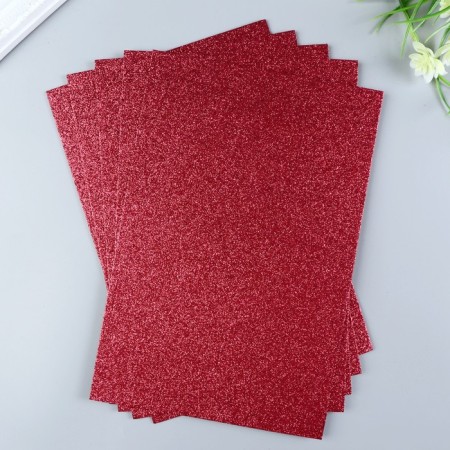 Foamiran glitter Magic 4 Hobby 2 mm cent. dark cherry, 20x30 cm-1