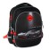 School backpack 37 x 28 x 13cm, ergonomic back, Across 557, black/red