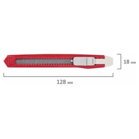 Universal knife Staff 237080, plastic case, square latch, 9 mm, mix-4