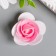 Decor for creativity "White rose with a bright pink middle" d = 3.5 cm