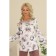 Female blouse, size 50, white, purple color