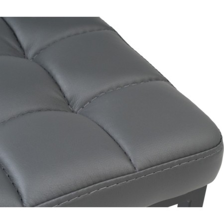 Baya Metal/Eco -leather stool, black/gray 35x35x45 cm-2