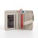 Women's wallet on the button, beige-gray color