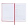 Diary of Leduced A5, 160 sheets of Escalada, solid cover of artificial leather, pancake embossing, lies, block 70g/m2, red