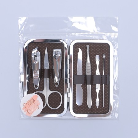 Manicure set "braid", 7 items, in a case, color mix-8