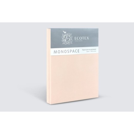 Ecoteus elastic band “Monospace”, satin, size 160x200x23 cm, powder color-2