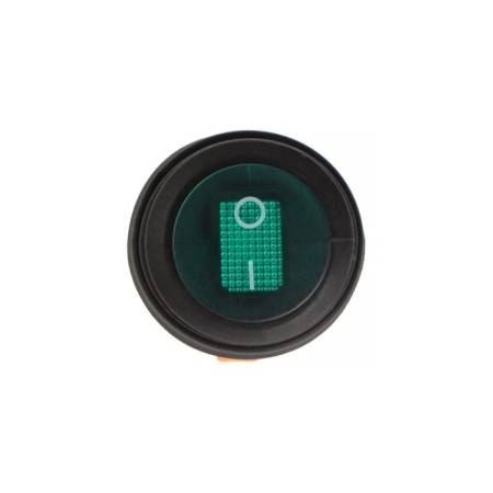 Switch moisture -proof round green with backlight, 250 V, 6 A, 3 contacts-1