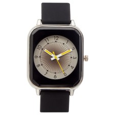 Women's watch, D-2 cm, silicone strap L-25 cm, black