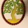 Panel wall "Tree of life" wood, glass 23x30 cm