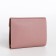 Women's wallet on the button, pink color