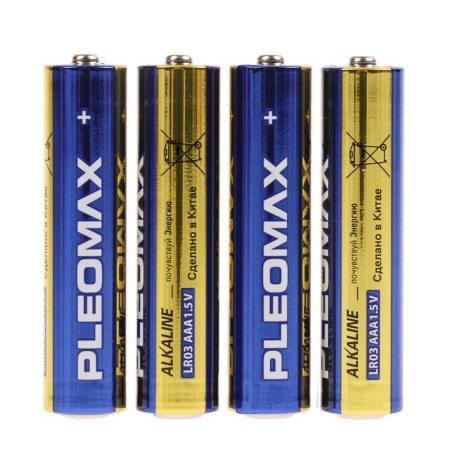 Battery alkalin Pleomax, AAA, LR03-4BL, 1.5V, blister, 4 pcs.-1
