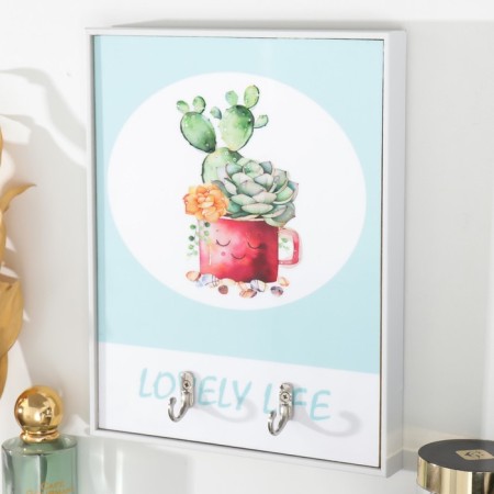 Decorative hooks 2 hooks "Cacti in a circle" 19x24 cm-1