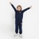 Set for a boy (jumper, cocoon), dark blue color, height 116 cm