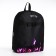 School textile backpack with mount for the Nice Try skate, 38x29x1 cm, black color, lightning department