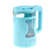 Electric kettle Energy E-257, plastic, glass flask, 1.5 l, 1500 watts, blue