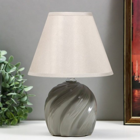 Lamp table ceramics "Gaddy" 1HE14 40W gray 18x18x27 cm Risalux