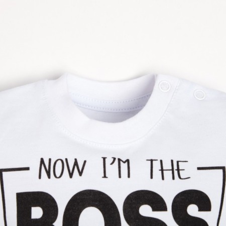 T-shirt Children's baby Me "Little Boss", height 86-92 cm, white color-1