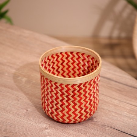 Wicker basket, from bamboo 15x15x15 cm-1