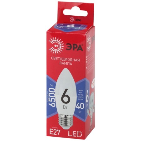 LED LED era Red Line "candle", 6 W, E27, 480 lm, 6500k, glow cold white-3