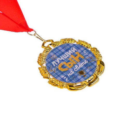Medal with the ribbon "The best son", D = 70 mm-2