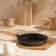 Cast -iron pan on a wooden stand Sl Home, D = 25, H = 4.4 cm, Black Color Black