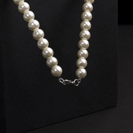 Pearl beads "Bride" ball No. 10, milk color, l = 40 cm-6