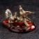 Souvenir "Pigeons on a branch", brass, amber