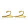 Hook for curtains KS101 CAPPIO, one -rot, color gold, 2 pcs