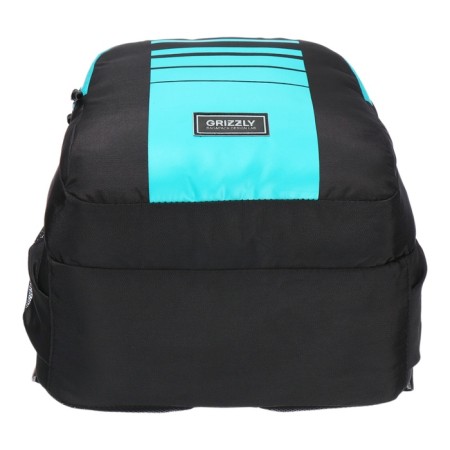Youth backpack 45 x 32 x 23 cm, Grizzly "Sport", ergonomic back, laptop department, black-6