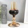 Summary Metal for 1 candle "Golden Balls" black with gold 14x10x10 cm