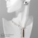 Set 2 objects: earrings, pendant “Classic” rectangle, black and white color in gold, 47 cm